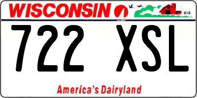 WI license plate 722XSL