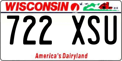 WI license plate 722XSU