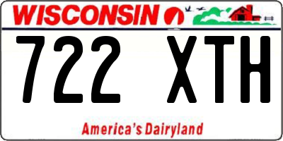 WI license plate 722XTH