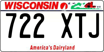WI license plate 722XTJ
