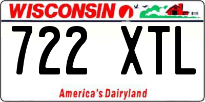 WI license plate 722XTL