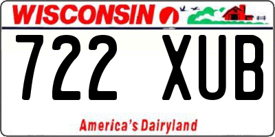 WI license plate 722XUB