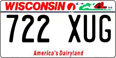 WI license plate 722XUG