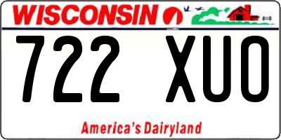 WI license plate 722XUO