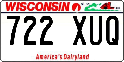 WI license plate 722XUQ