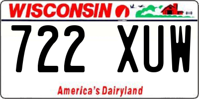 WI license plate 722XUW