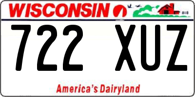WI license plate 722XUZ