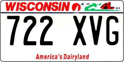WI license plate 722XVG