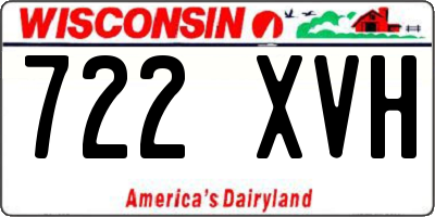 WI license plate 722XVH