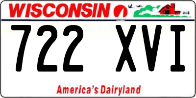 WI license plate 722XVI