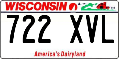 WI license plate 722XVL