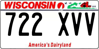WI license plate 722XVV