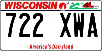 WI license plate 722XWA