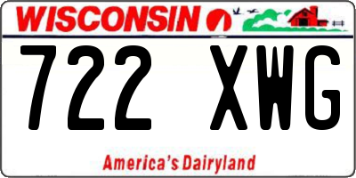 WI license plate 722XWG