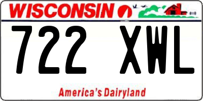 WI license plate 722XWL