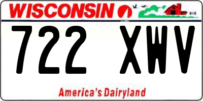 WI license plate 722XWV