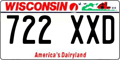 WI license plate 722XXD