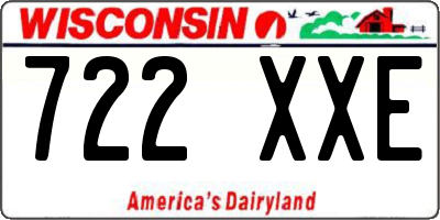 WI license plate 722XXE