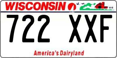 WI license plate 722XXF