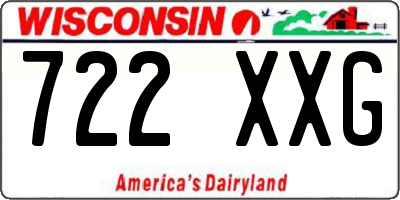 WI license plate 722XXG