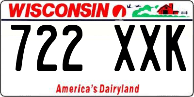 WI license plate 722XXK