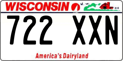 WI license plate 722XXN