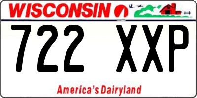 WI license plate 722XXP