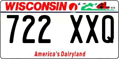 WI license plate 722XXQ