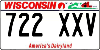 WI license plate 722XXV
