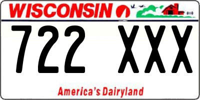 WI license plate 722XXX
