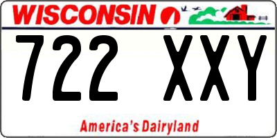 WI license plate 722XXY