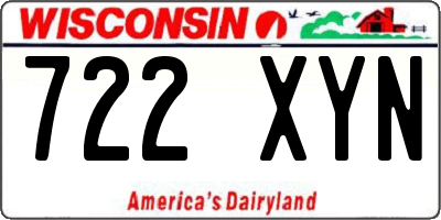 WI license plate 722XYN