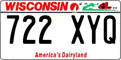 WI license plate 722XYQ