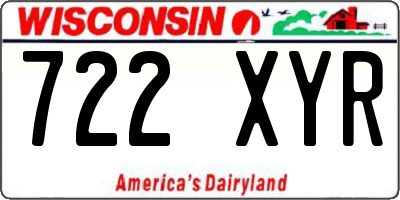 WI license plate 722XYR