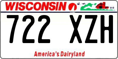WI license plate 722XZH
