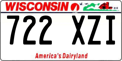 WI license plate 722XZI