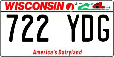 WI license plate 722YDG
