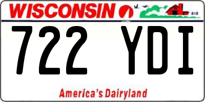 WI license plate 722YDI
