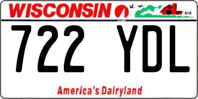 WI license plate 722YDL