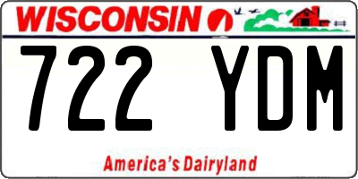 WI license plate 722YDM