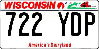 WI license plate 722YDP