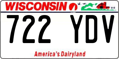 WI license plate 722YDV