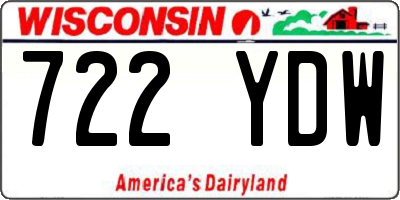 WI license plate 722YDW