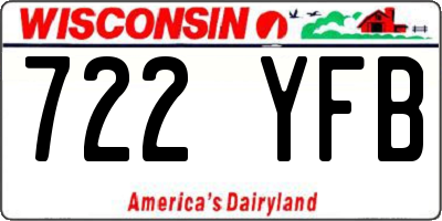 WI license plate 722YFB