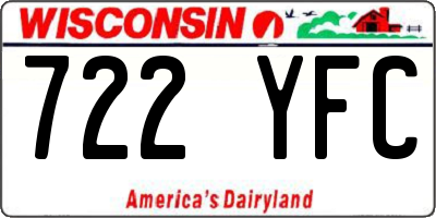 WI license plate 722YFC