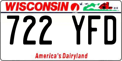 WI license plate 722YFD