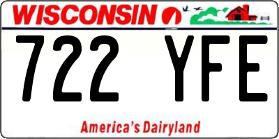 WI license plate 722YFE