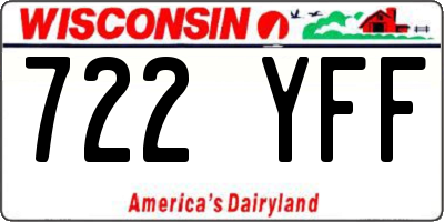 WI license plate 722YFF