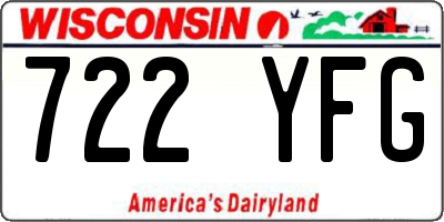 WI license plate 722YFG