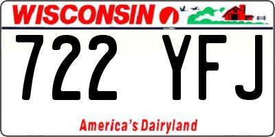 WI license plate 722YFJ